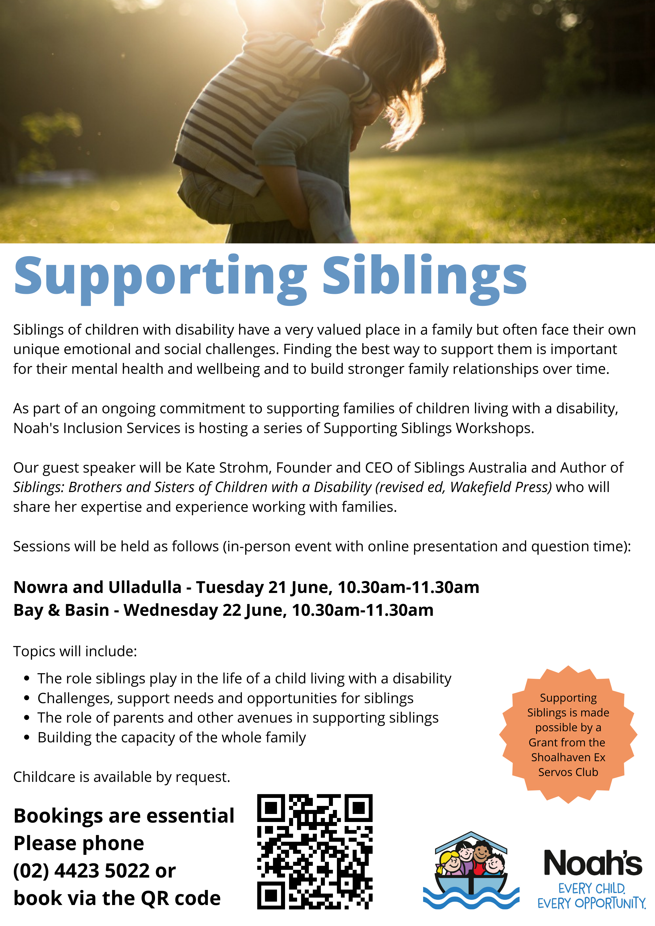 Supporting Siblings Workshops